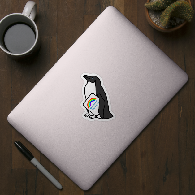 Essential Employee Rainbow and Penguin by ellenhenryart